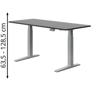 Produktbild für Schreibtisch FlexiSpot E7S-Pro 2026, schwarz / grau
