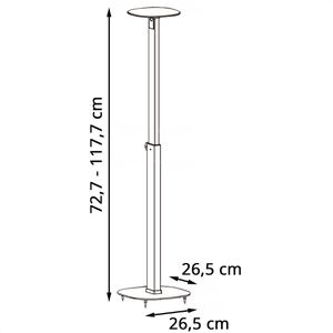 Produktbild für Lautsprecherständer myWall HS23L, schwarz, aus Metall, 2 Stück