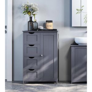 Produktbild für Badschrank Vasagle LHC41GY, mit 4 Füßen, grau