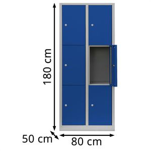 Produktbild für Schließfachschrank Lüllmann 523321, blau