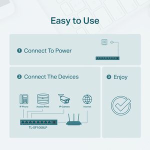 Produktbild für Switch TP-Link TL-SF1008LP, unmanaged