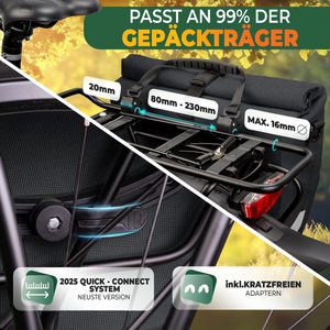 Produktbild für Gepäckträgertasche Mivelo Capax Mini, schwarz, 20 Liter