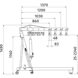 Produktbild für Werkstattkran Unicraft WK 2003, Motorkran