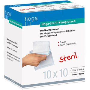 Mullkompressen Höga 04401919, aus Baumwolle, steril
