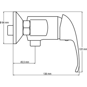Produktbild für Duscharmatur Cornat Fabio, fab3, verchromt