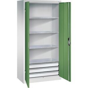 Werkzeugschrank CP-Möbel 8921-503, aus Metall, grau / grün