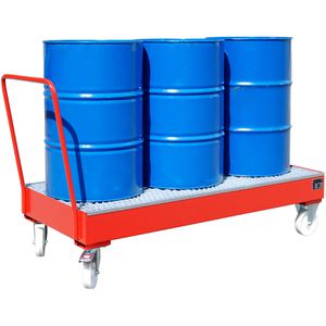 Produktbild für Auffangwanne BAUER 2050 SR, rot, aus Stahl