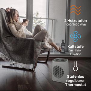 Produktbild für Heizlüfter Clatronic HL 3800, mit 3 Stufen bis 2000 Watt