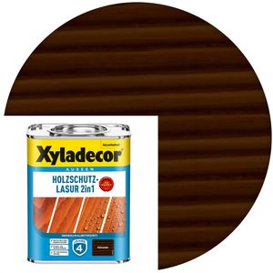 Xyladecor Holzlasur Holzschutz-Lasur 2in1, 0,75l, außen, palisander, matt