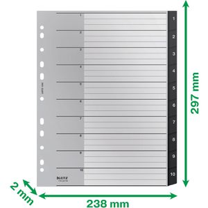 Produktbild für Register Leitz 1208-00-00 recycle, A4 Überbreite