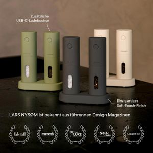 Produktbild für Gewürzmühle LARS-NYSØM Spaending Carbon Black mit Licht 19,1cm