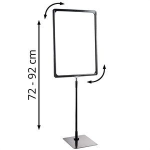 Infoständer Böttcher-AG aus Aluminium, schwarz, A3
