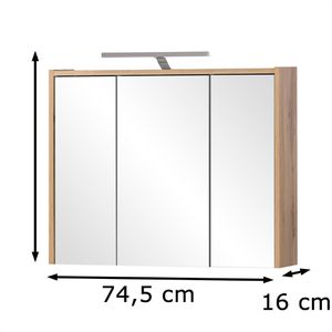 Produktbild für Spiegelschrank Schildmeyer Carlos 153654, eiche