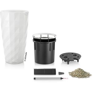 Produktbild für Übertopf Lechuza DIAMANTE Premium 40 weiß hochglanz, Ø 40x75cm