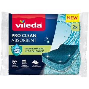 Produktbild für Spülschwamm Vileda PRO CLEAN Topfreiniger Viskose, 179253
