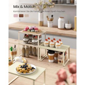 Produktbild für Küchenregal Songmics KCS002W02, cremeweiß, 2er Set