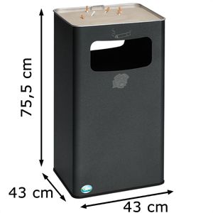 Produktbild für Aschenbecher VAR B42R, 3096, antik silber, für Outdoor