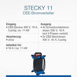 Produktbild für CEE-Stromverteiler as-Schwabe Stecky 11, mobil, für außen
