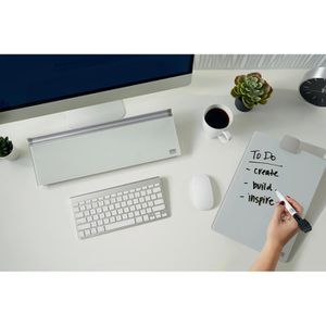 Produktbild für Notizboard Nobo Diamond Glass 1905173, DIN-A4, aus Glas, weiß
