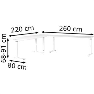 Produktbild für Schreibtisch Germania Mailand, weiß / weiß