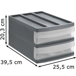 Produktbild für Schubladenbox Rotho 1114508853, Systemix M Duo, A4