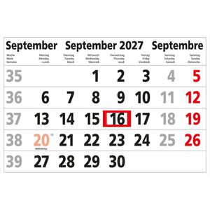 Produktbild für 5-Monatskalender Geiger Budget 5, Jahr 2027