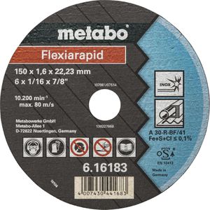 Trennscheibe Metabo Flexiarapid Inox, Bohrungs-Ø 22,23 mm