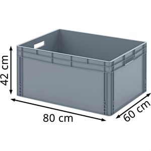 Produktbild für Eurobox AUER EG 86/42, grau, 172 Liter