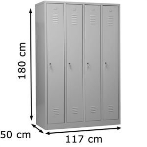 Produktbild für Spind G-Office WRC/4.18117, lichtgrau