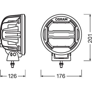 Produktbild für Zusatzscheinwerfer OSRAM LEDriving MX180-CB, 12V/24V, LED