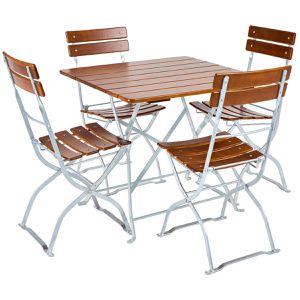 Bistrotisch RUKU1952 TQU80S4NU, wetterfest, eckig, 5-teilig