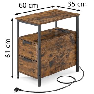 Produktbild für Nachttisch Vasagle LET325B01, braun