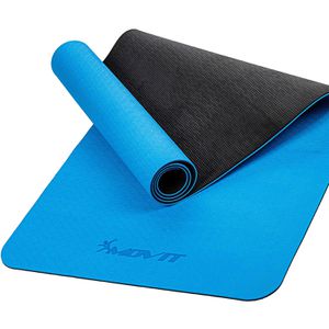 Movit Gymnastikmatte TPE, rutschfest, 190 x 100 x 0,6cm, hellblau / schwarz