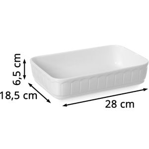 Produktbild für Auflaufform Hendi Rustica Ofenform, weiß, aus Porzellan