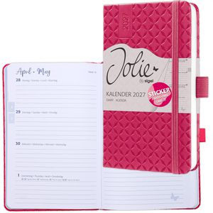 Buchkalender Sigel 7J104, Jolie Fuchsia Pink, Jahr 2027