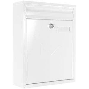 Produktbild für Briefkasten Rottner T04751, Como, weiß, aus Stahl