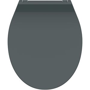 WC-Sitz Schütte Slim Anthrazit 82704, oval, aus Duroplast