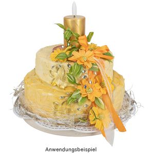 Produktbild für LED-Kerze Ideen-mit-Herz 014511, Echtwachs, creme