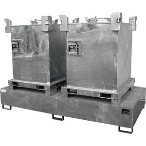 Auffangwanne BAUER AW 1000-2, aus verzinktem Stahl