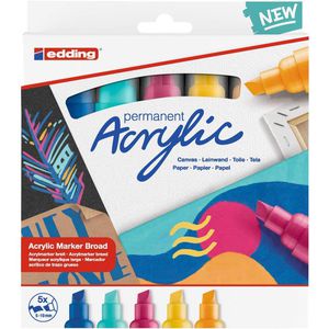 Produktbild für Acrylstifte Edding 5000 Acrylic abstrakt, breit
