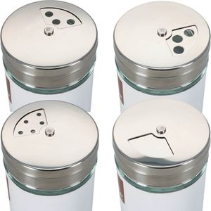 Produktbild für Gewürzgläser Zeller 19793, aus Glas mit Metallmantel &amp; -deckel