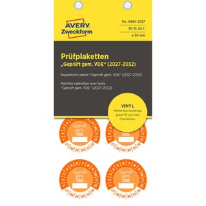 Produktbild für Prüfplaketten Zweckform 6984, Geprüft gem. VDE