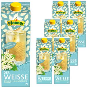 Produktbild für Eistee Pfanner Der Weiße Zitrone-Holunderblüte, im Tetrapack