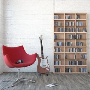 Produktbild für CD-Regal Vicco Jukebox, sonoma eiche