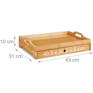 Produktbild für Serviertablett Relaxdays 10027594, eckig, 43x31cm