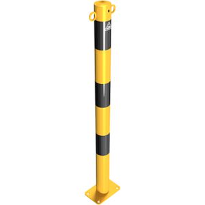 Produktbild für Absperrpfosten Schake 460PBG/2, 2 Ösen, schwarz/gelb, Metall