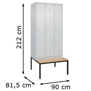 Produktbild für Spind CP-Möbel Classic PLUS, lichtgrau