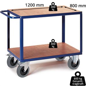 Produktbild für Tischwagen Rollcart 06-7528, aus Metall &amp; Holz
