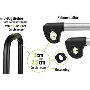 Produktbild für Rahmenhalter EUFAB Strap 11248, für Fahrradträger mit Schloss