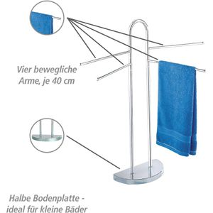 Produktbild für Handtuchhalter Wenko Cosenza Raumwunder, silber